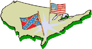 Map of USA with flags